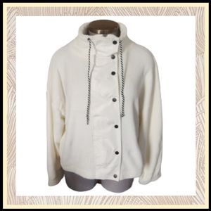 COZY CREAM ☆ FLEECE & SATIN ☆ RING ZIP ☆ JACKET ☆ 3x ☆ NWT